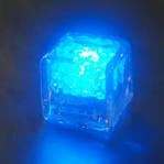 Clear Light Up Glow Cube with Blue LED