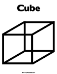 Cube coloring page