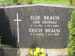 Grab von Else Braun (geb. Gronau) (03.01.1921-29.05.1980 ...