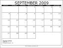 2009 Free Calendars - Style 3