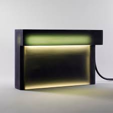 ecal-michel-charlot-2.jpg. A glass monolith, \u0026#39;Une Lampe en Verre\u0026#39; transforms thin sheets of glass into a dark volume of ... - ecal-michel-charlot-2