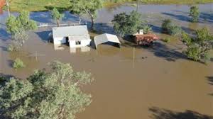 Eulo floodwaters (aerial view) - four houses in the town were flooded when the Paroo River reached its peak over the weekend. (Brian Luetchford - Audience) - r527649_2975336