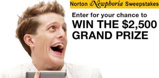 The grand prize is $2,500 in cash. What is newphoria? Newphoria is the excitement, the joy associated with purchasing a new gadget. - Win-a-2-5K-Grand-Prize-in-the-Norton-Newphoria-Sweepstakes