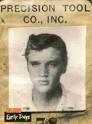 Elvis' employee card, at Precision Tool Co. - bio8