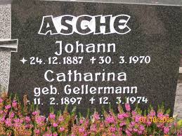Grab von Johann Asche (24.12.1887-30.03.1970), Friedhof Wiesederfehn