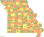  Missouri State Map - Cities, Roads, Counties, Rivers, Lakes, Topo