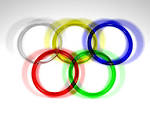 Cercles du DRAPEAU OLYMPIQUE - Fonds d'