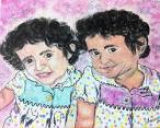 My Twin Angels Painting - Dhiraj Tripathi - my-twin-angels-dhiraj-tripathi