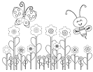 Bee coloring page
