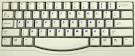 Dvorak(-Dealey) Alphanumeric Layout
