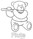 Flute coloring page
