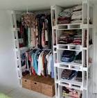 Pallet closet organizer | Upcycled pallets | Pinterest