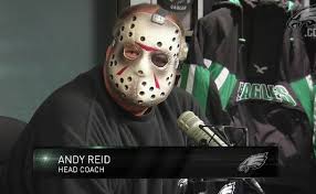 Andy Reid in Jason mask