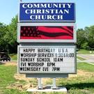 Church Sign for Community Christian Church   Photo