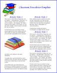Classroom Newsletter Template Sample Format Example