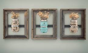 Mason Jar Wall Decor , Burlap and Lace, Pallet Wood , Rustic ...