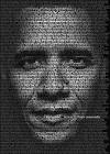 Barack Obama, Text Portrait, Ralph Ueltzhoeffer (*1961) - obama_barack-text