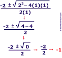 The Quadratic Formula to solve quadratic equations Step by step ... 