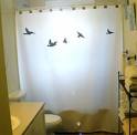 Flock of Birds Shower Curtain Bird by CustomShowerCurtains on Etsy