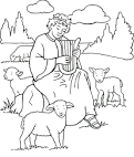 Harp coloring page