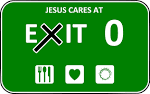 Jesus cares at Exit 0