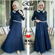 Baju Muslim Modis Ria Maxi Jeans - Baju Muslim Modern