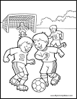 Soccer coloring page
