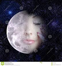 The moon turns into a face of woman in night sky. Royalty Free Stock Image &middot; The moon turns into a face of woman in night sky. - moon-turns-face-woman-night-sky-beautiful-34727646