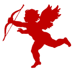 Vintage Clip Art - Poems of Love Silhouette - Cupid - The Graphics