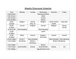 Weekly Classroom Schedule Template Writing With Chalk