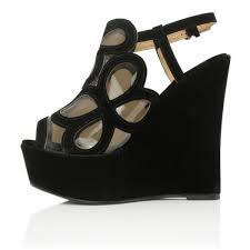 Black Suede Style Wedge Sandals | Buy Black Suede Style Wedge ...