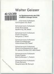 Basel Bâle Walter Geisser FC Basel: Ansichtskarten-Center Onlineshop