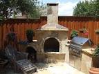 Fireplace: Beautiful Small Backyard Area Rustic Outdoor Fireplace ...