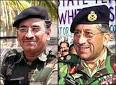 General Musharraf's lookalike, Deepak Divekar and General Musharraf - _39871174_twomush300
