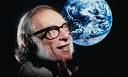 Isaac Asimov with a photo of