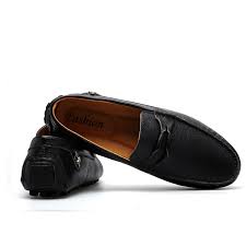 2015 Men Shoes Cowhide Breathable Lazy Men Driving Shoes All Black ...
