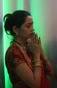Tollywood Actress June Malia during the Sandhya Arati on the occassion of ... - 05f0d1932ca5e8