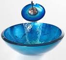 Kraus C-GV-204-19mm-10 Galaxy Blue 19mm Glass Vessel Sink and ...