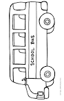 Bus coloring page