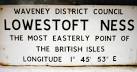 Local Council Plaque marking the Easterly Extremity of the British Isles. - via Daymix
