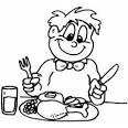 Dinner coloring page