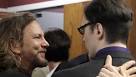 Eddie Vedder embraces Damien