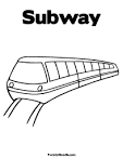 Subway coloring page