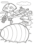 Dora coloring page