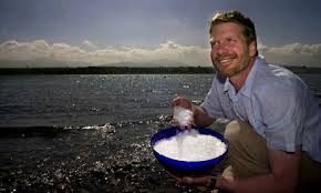 David Lea-Wilson, Halen Mon Anglesey Sea Salt company. David Lea-Wilson, whose sea salt company supplies The Fat Duck and El Bulli. - David-Lea-Wilson-Halen-Mo-007