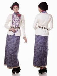 Gambar Model Baju Batik Muslim Modern untuk Kerja Kantor | Model ...