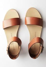 WAIKIKI BLACK LEATHER women's sandal flat ankle strap - Steve Madden
