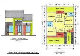 Desain Denah Rumah Minimalis Sederhana 1 Lantai 3 Kamar Tidur