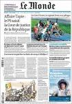 Newspaper Le Monde (France). Newspapers in France. Sundays.