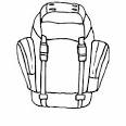 Backpack coloring page